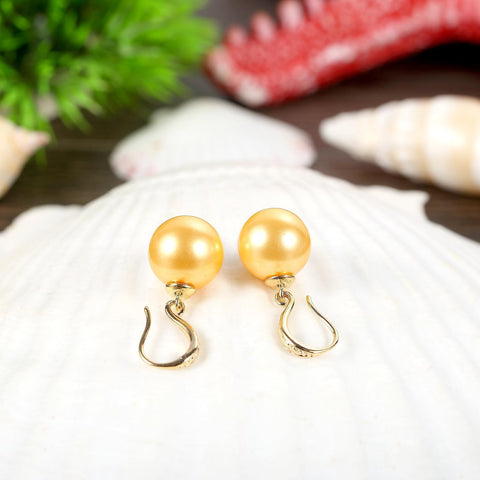 Yangtze Store Gold Pearl Earrings PEA004