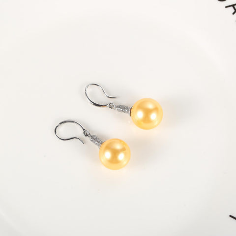 Yangtze Store Gold/Silver Pearl Earrings PEA105