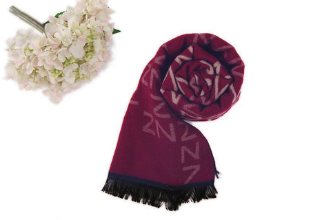 Yangtze Store Long Scarf for Fall/Winter Maroon Theme LL1001