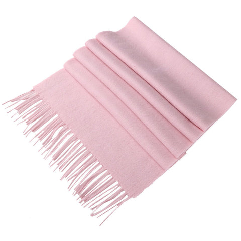 Yangtze Store Solid Color Woolen Scarf Pink WO4009