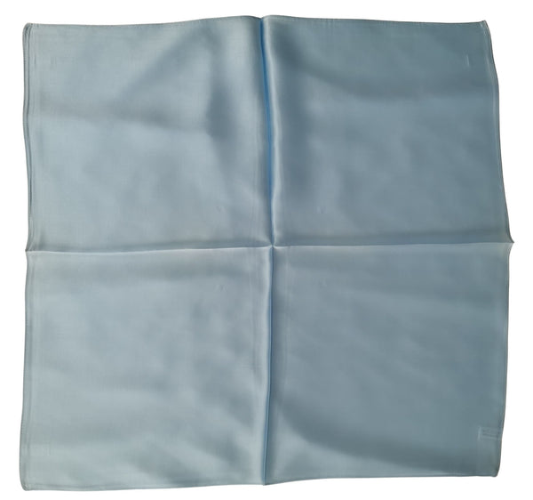 Small Square Silk Satin Scarf Plain Light Blue Color XFJ311