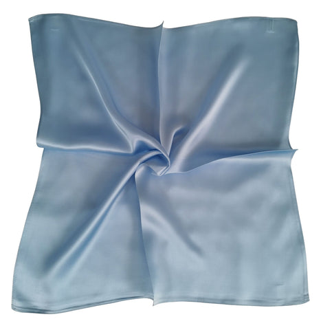 Small Square Silk Satin Scarf Plain Light Blue Color XFJ311