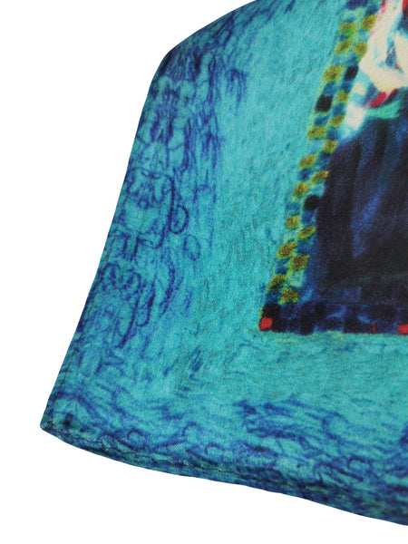 Silk Neckerchief Small Square Silk Scarf Water Lilies by Monet XFJ422