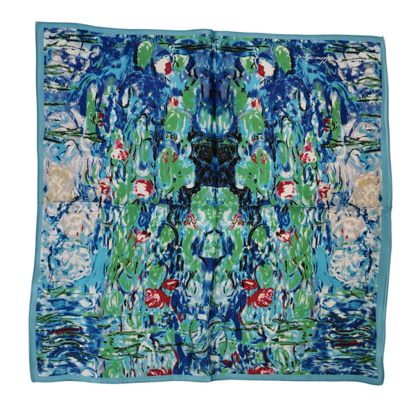 Silk Neckerchief Small Square Silk Scarf Water Lilies by Monet XFJ423