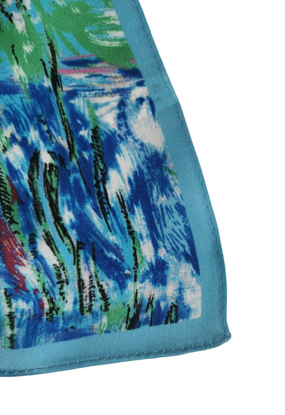 Silk Neckerchief Small Square Silk Scarf Water Lilies by Monet XFJ423
