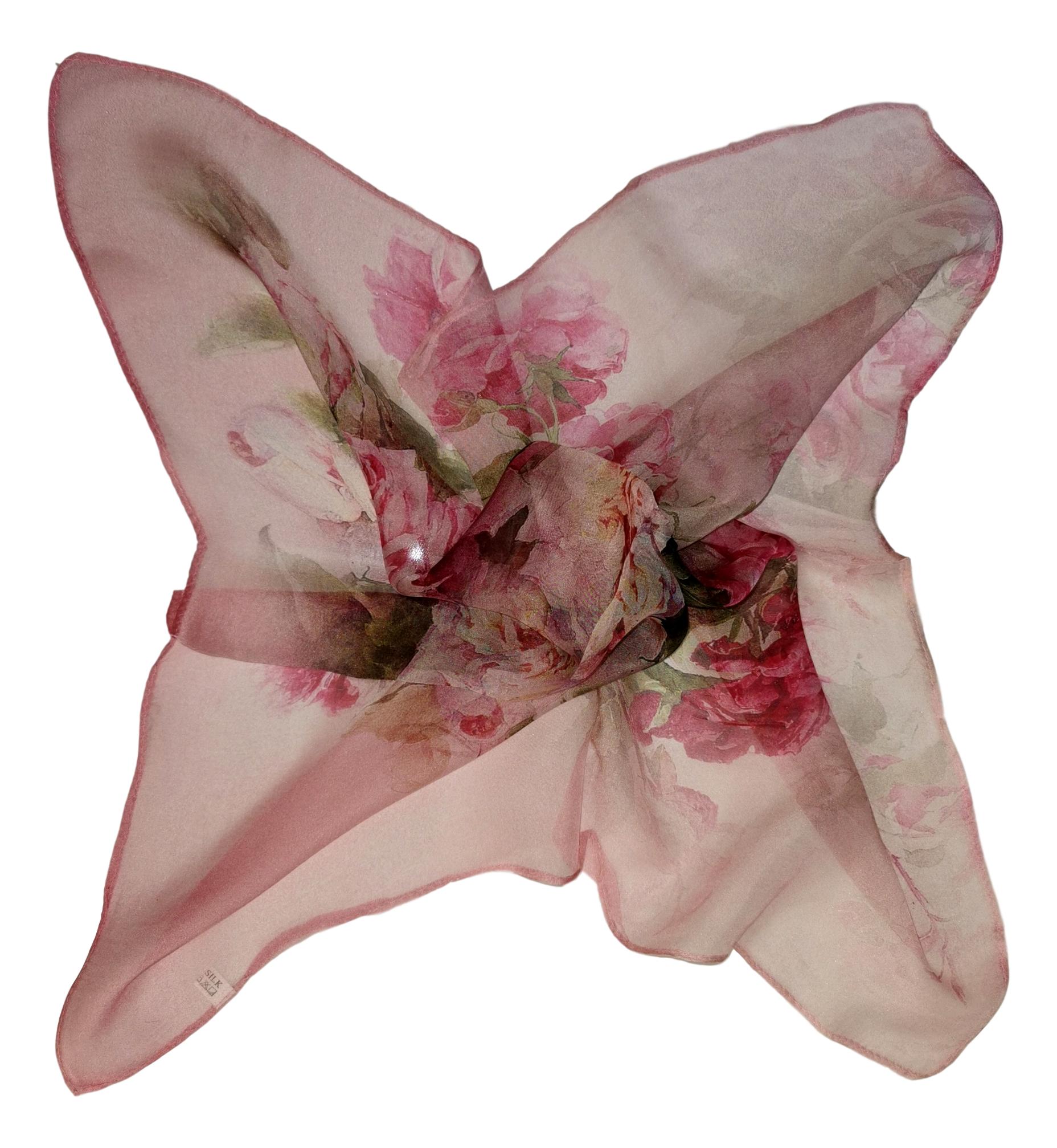 Small square silk sales scarf