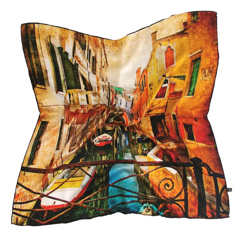 Large Square Silk Scarf Classic Art Print SZD311