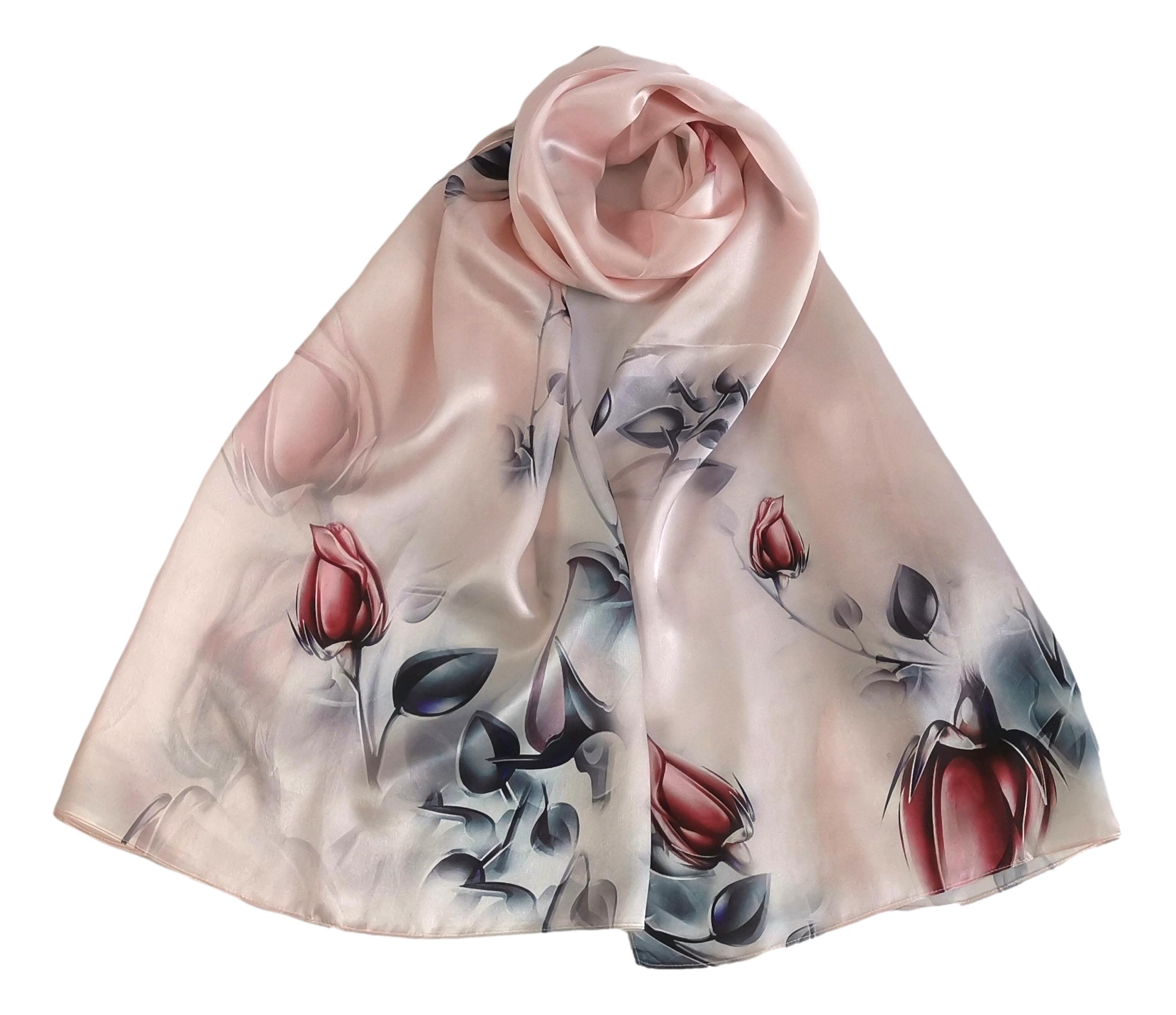 Light pink best sale silk scarf