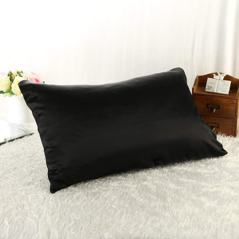 Yangtze Store 100% Silk Pillowcase Black Color PC03