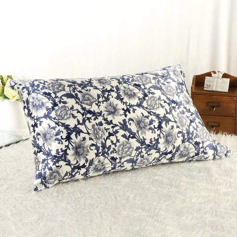 Yangtze Store 100% Silk Pillowcase Blue and White PC04