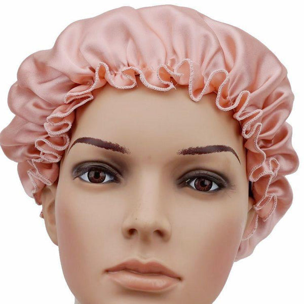 Yangtze Store 19 Momme Solid Pink Silk Sleep Cap