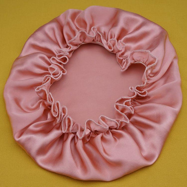 Yangtze Store 19 Momme Solid Pink Silk Sleep Cap
