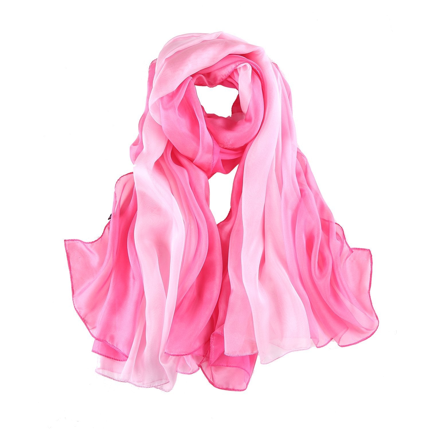 Kiton Silk Scarf Pink Beach Print - 36 inch Square Foulard Final Sale