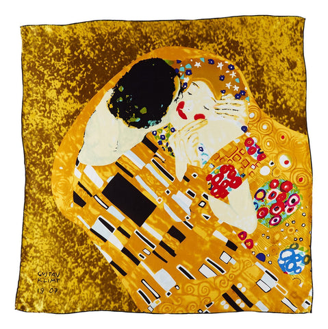 Large Square Silk Scarf Classic Painting The Kiss by Klimt SZD205