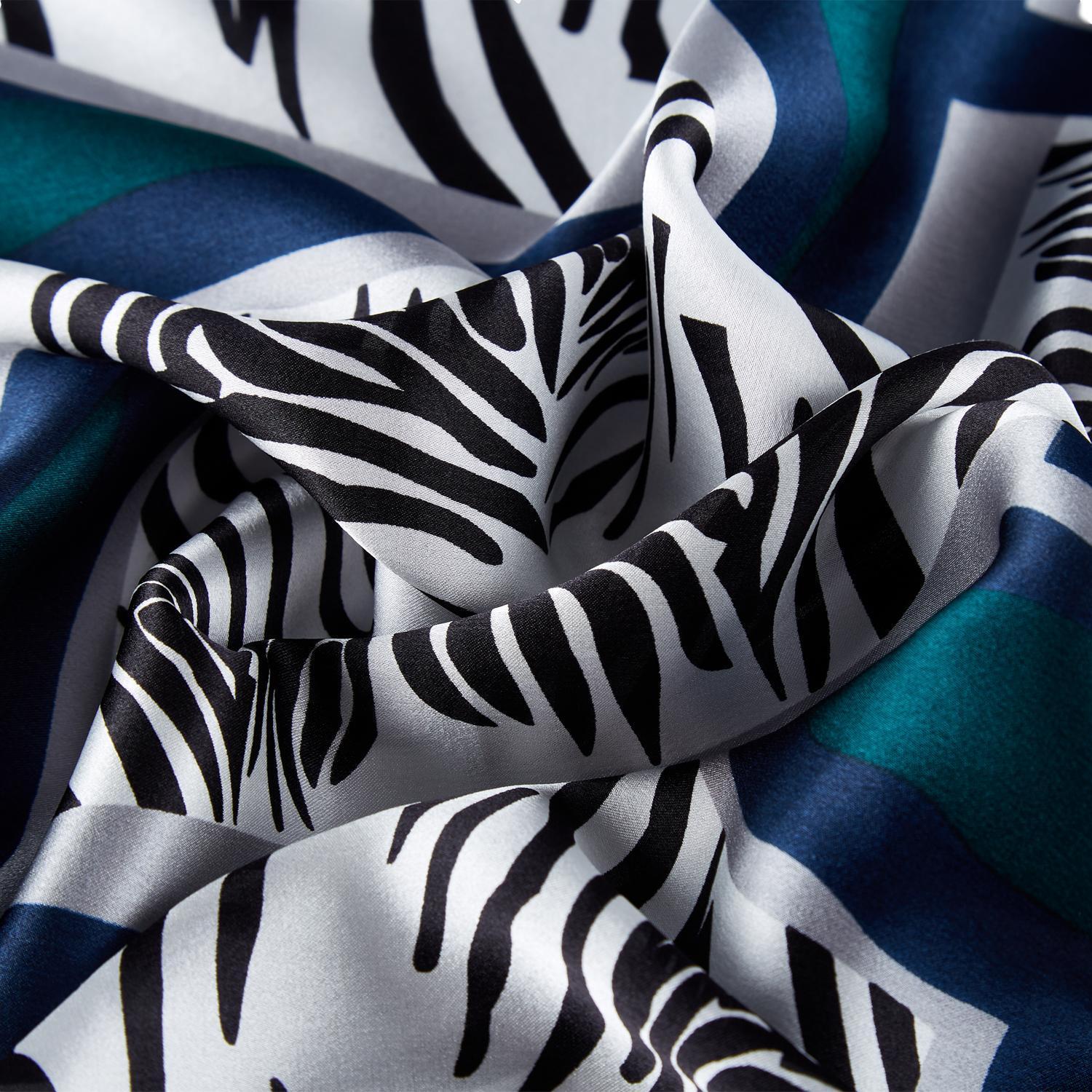 パンツ A FERRETTI Turquoise Silk Scarf Textured Linen Blend Scarf | EILEEN FISHER