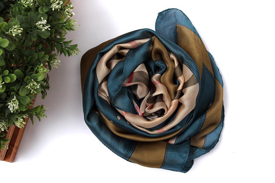 Brown Chiffon Neck Scarf, Long Chiffon Scarf