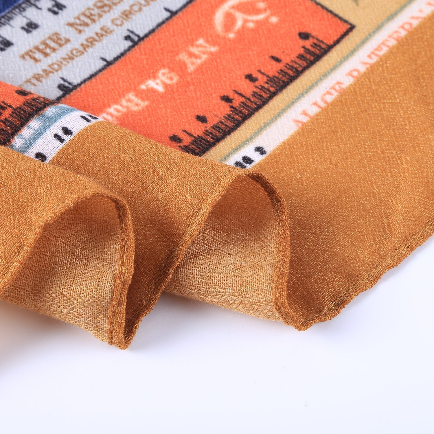 Scarf Collection Ruler Long Cotton Scarf Beige Theme Rulers Print COT901 – Yangtze Store