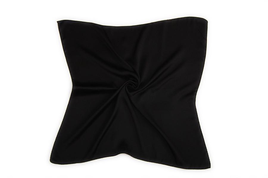 Small Square Silk Satin Scarf Plain Black Color XFJ308 – Yangtze Store