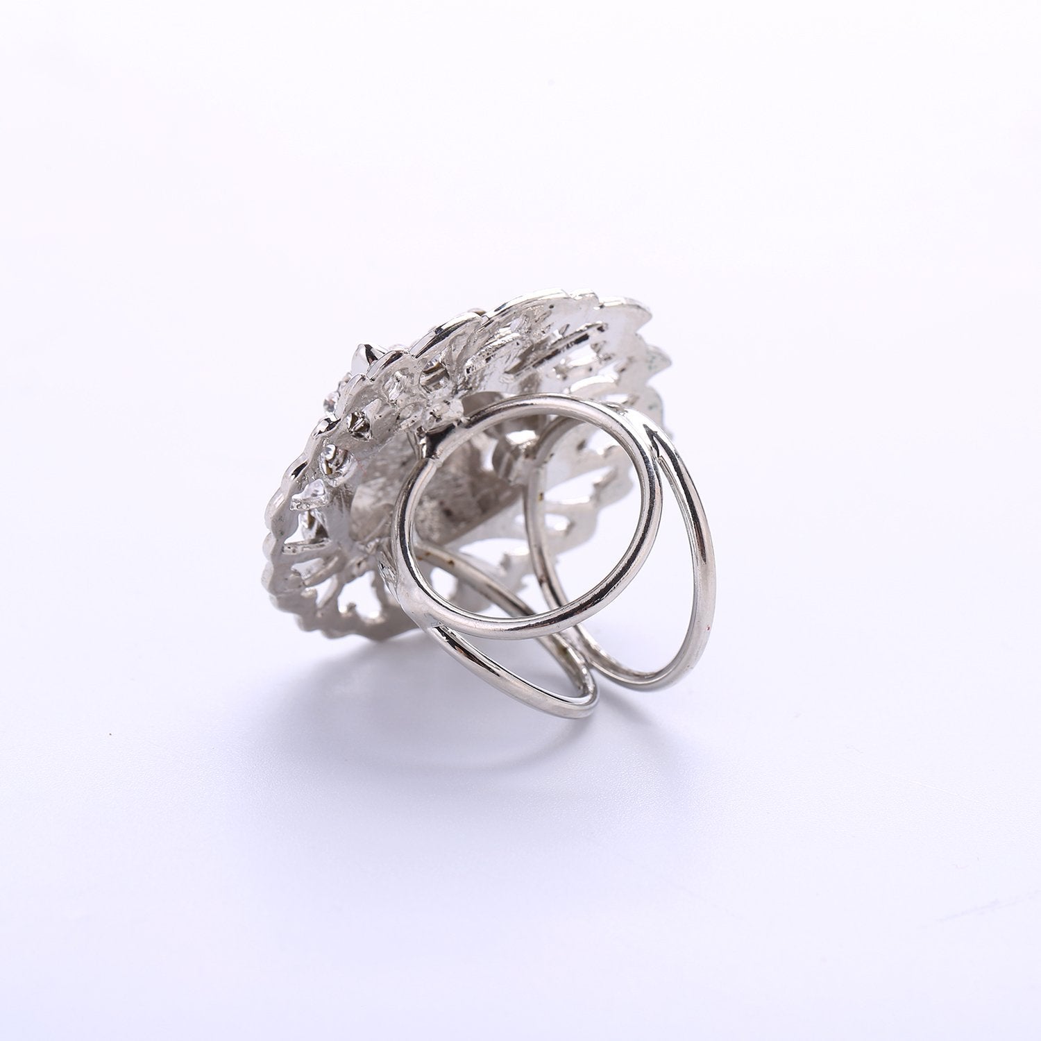 Wholesale CHGCRAFT 6Pcs 6 Style Crystal Infinity-shaped & X-shape & Three  Ring Shape Rhinestone Scarf Buckle Rings 